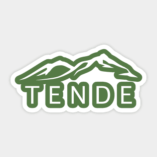 Tende et ses montagnes - dessin blanc Sticker